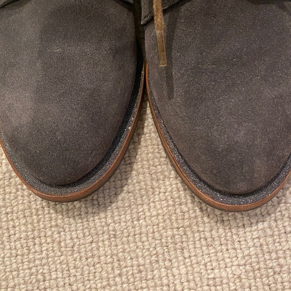 Brunello Cucinelli Dark Gray Suede Oxfords, sz 5.5 - Picture 3 of 11